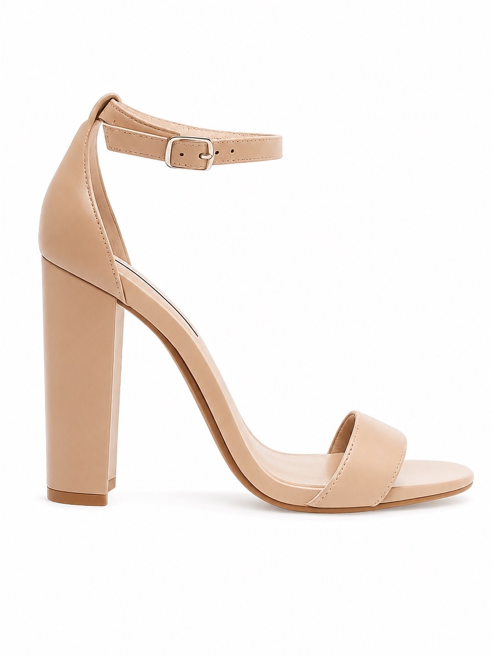 NWOB Steve Madden Carrson Blush Patent Leather Block Heel Sandals Size 7.5